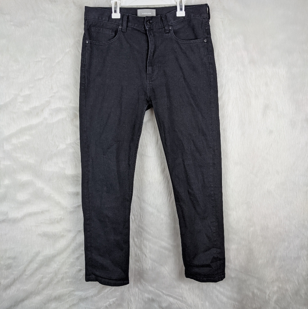 Everlane- black high rise jeans